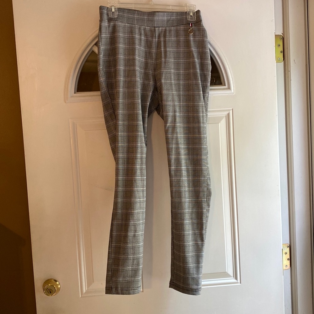 Black houndstooth slack